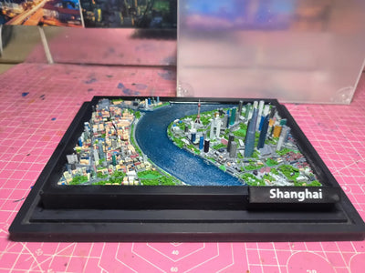 City skyline [Shanghai] [Colored finished product] 3D printed miniature model - A store full of imaginative ideas 