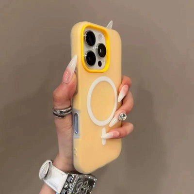 Luxury Candy Color 2 IN 1 Magsafe Case for iPhone 16 15 14 Plus 13 12