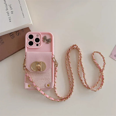 Strap Wallet Phone Case, Card Clip and Phone Case for iPhone Case