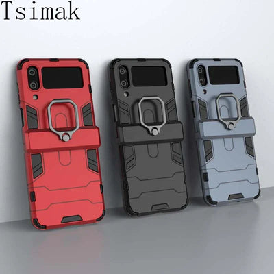 Shockproof Ring Bracket Protective Case for Samsung Z Flip 4