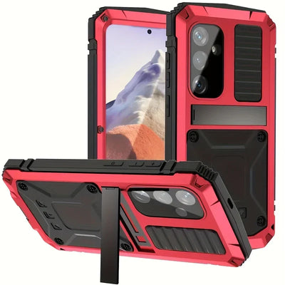 Perfect fit, sturdy and practical, metal shell with screen protector, camera protector, stylish portable stand, full coverage protection for phone, suitable for Galaxy S25 Ultra/S25 Plus/S25 phone case - A store full of imaginative ideas 